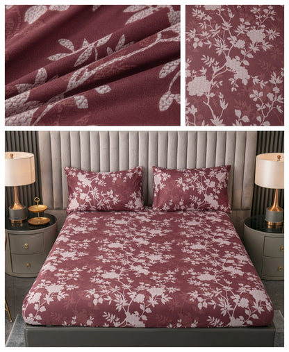 Ensemble de draps King Size 100% Polyester, 3 pièces avec élastique