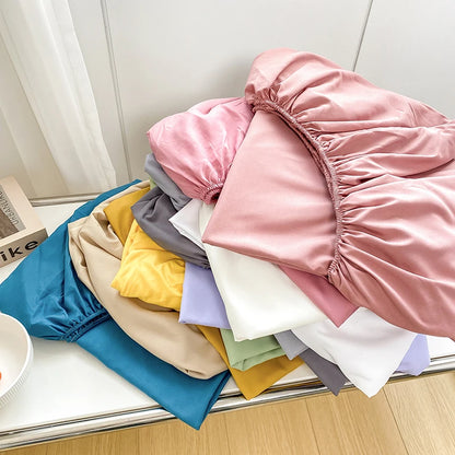 Drap-housse élastique antidérapant pour lits simples à King