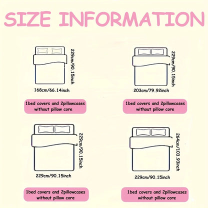 Couverture de lit 3 pièces en polyester doux - Confort toutes saisons