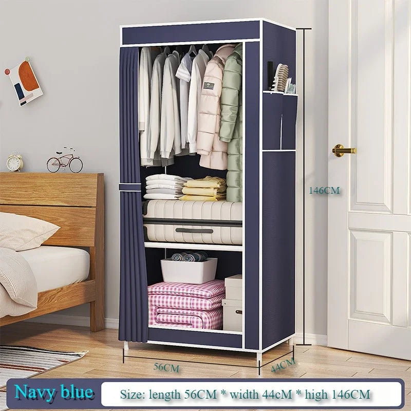 Armoire pliable en tissu minimaliste pour rangement de vêtements