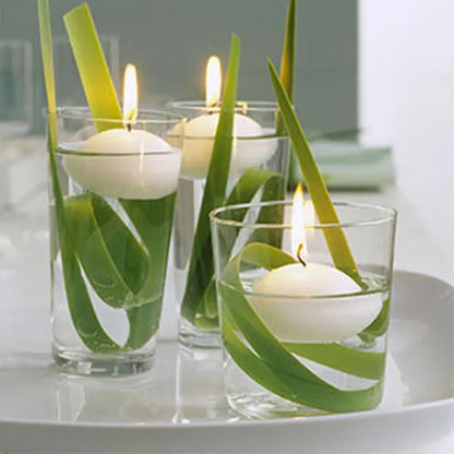 Bougies flottantes non parfumées - 16 pièces pour décor romantique