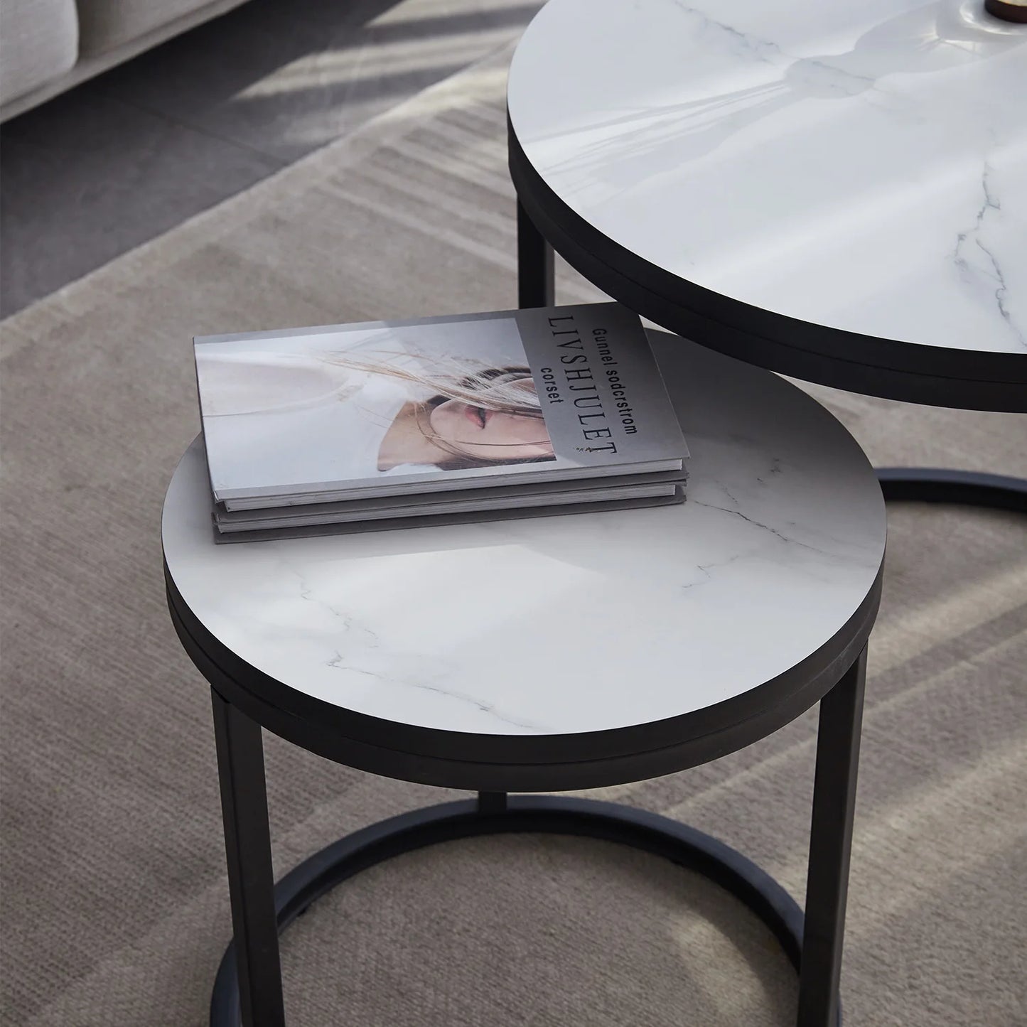 Table basse nordique 2 en 1 EGOONM - Design moderne et minimaliste