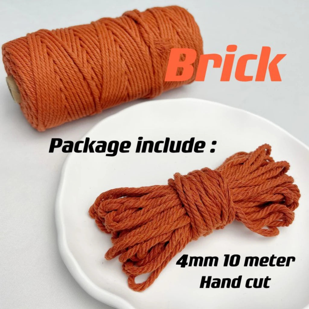 Corde en coton naturel 4mm pour macramé - 10m de créativité DIY