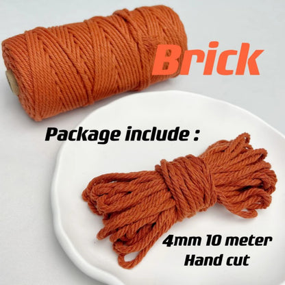 Corde en coton naturel 4mm pour macramé - 10m de créativité DIY