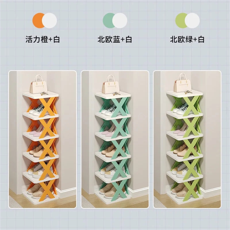 Étagère à Chaussures Multicouche T1 avec Poignées Amovibles, Rangement Familial, Document, Armoire, 5/6/7/8/9 Couches