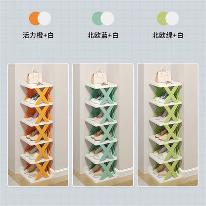 Étagère à Chaussures Multicouche T1 avec Poignées Amovibles, Rangement Familial, Document, Armoire, 5/6/7/8/9 Couches