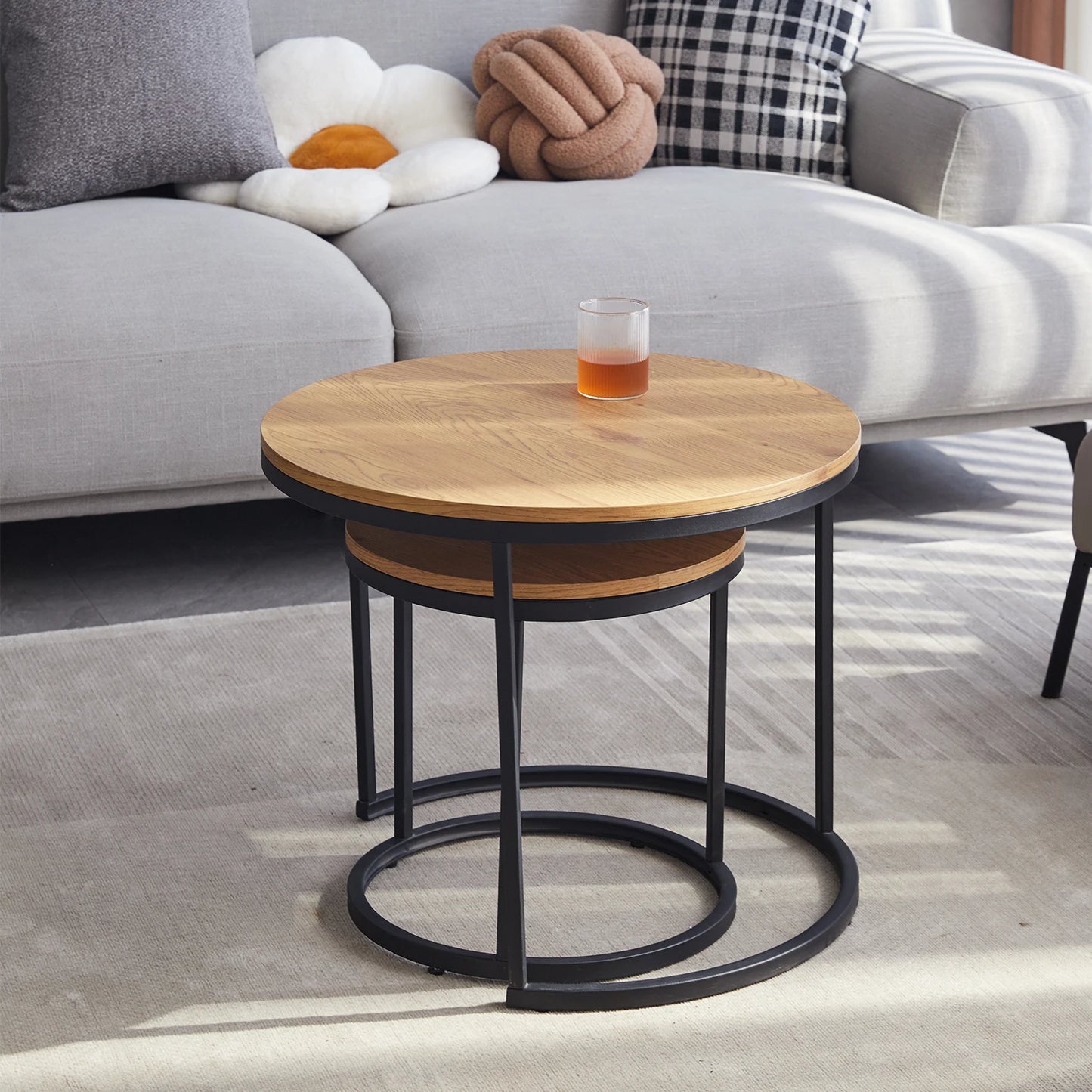 Table basse nordique 2 en 1 EGOONM - Design moderne et minimaliste