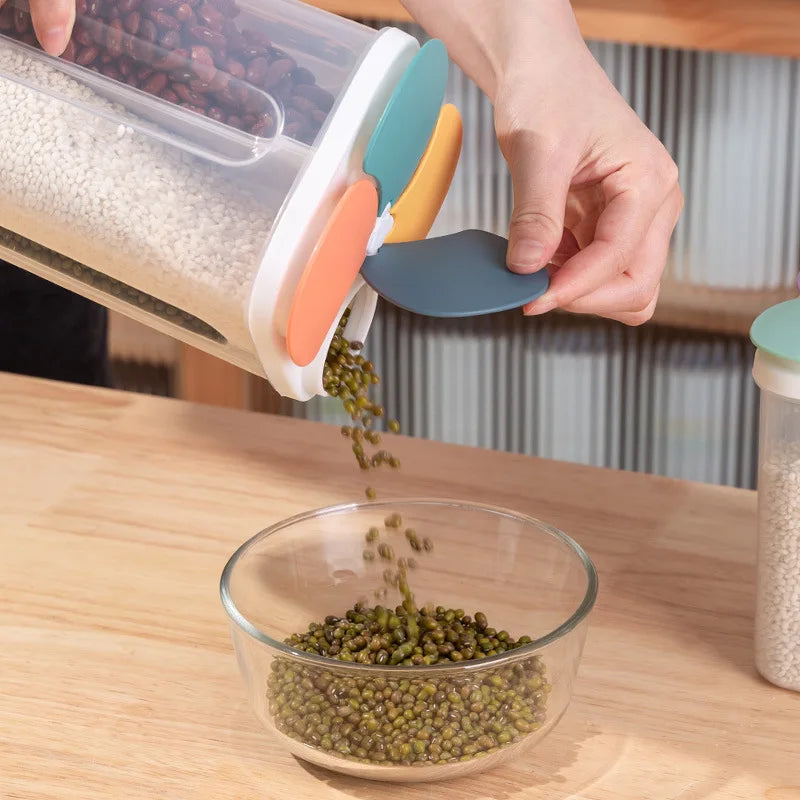 Boîte de rangement hermétique pour céréales - 4 grilles en plastique