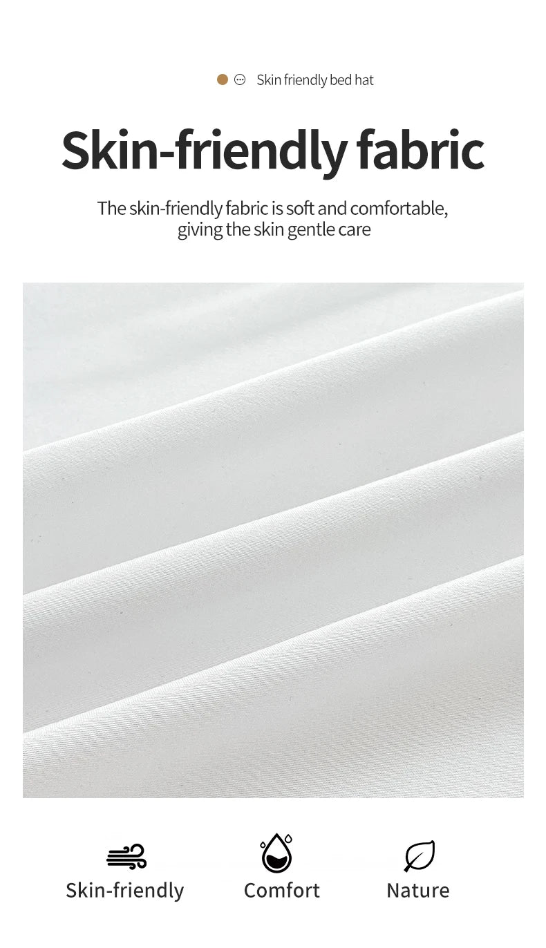 Drap-housse élastique antidérapant pour lits simples à King