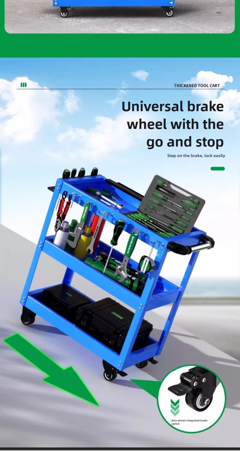 Chariot à Outils BaoLian avec Roues - Organisateur Atelier Garage