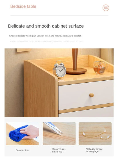 Armoire de Chevet Moderne en Bois Massif - Wuli House