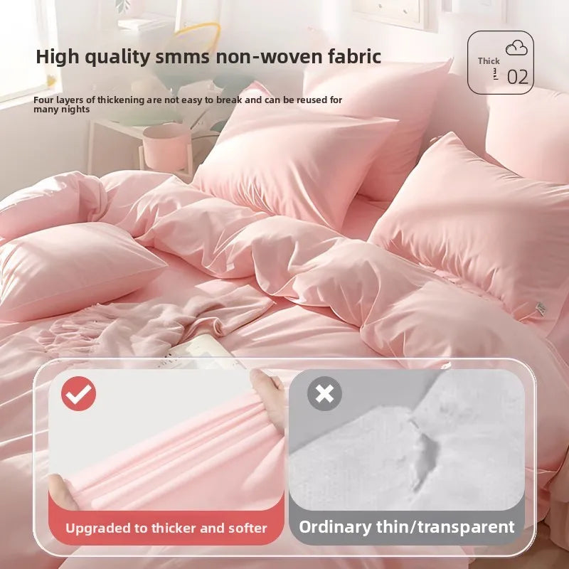 Draps de lit jetables Non tissés avec taies d'oreiller - Voyage Hôtel