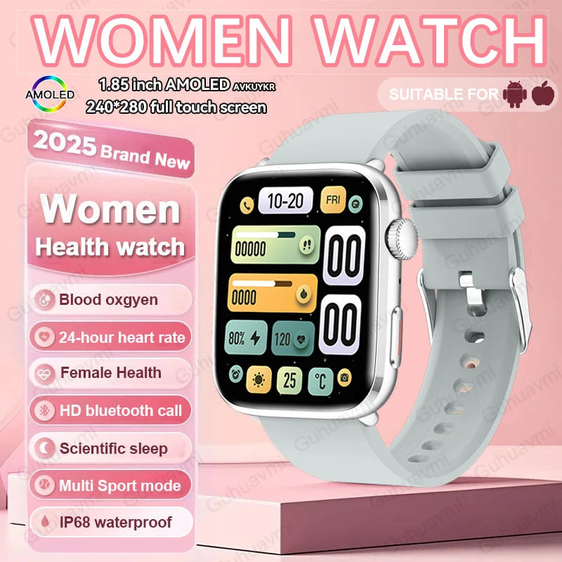 Montre Intelligente Xiaomi Femme - Diagnostic AI, HRV, PPG, IP68