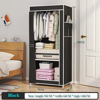 Armoire pliable en tissu minimaliste pour rangement de vêtements