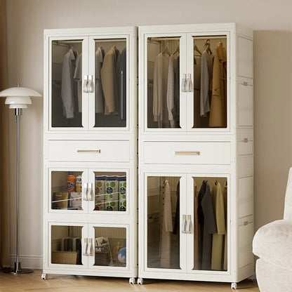 Armoire de rangement pliable multifonction pour vêtements et maison