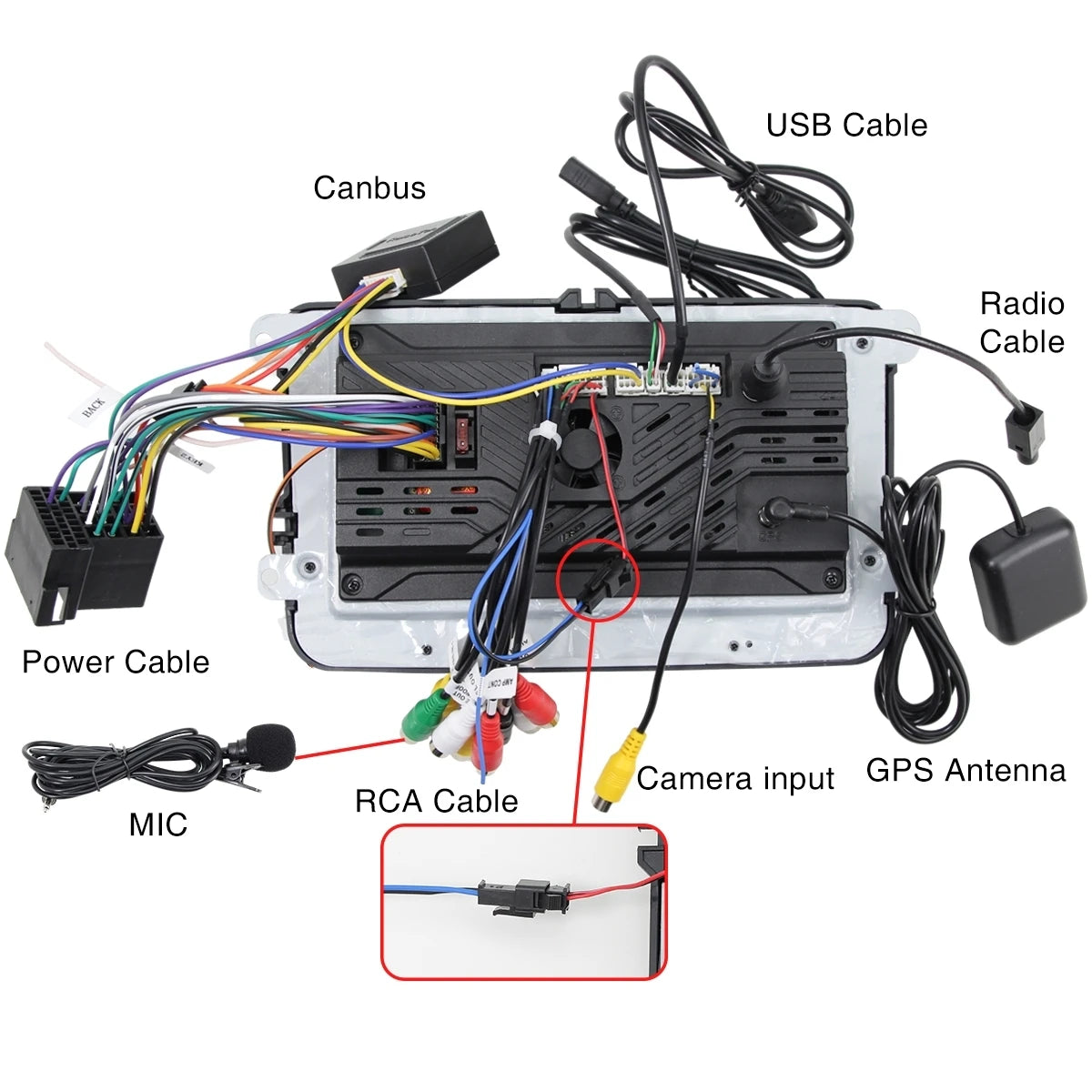 Autoradio GPS Android 13 pour VW, Skoda, Golf, Passat - 2Din