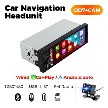 Autoradio 1Din sans fil CarPlay & Android Auto - Écran 6.86'' HD