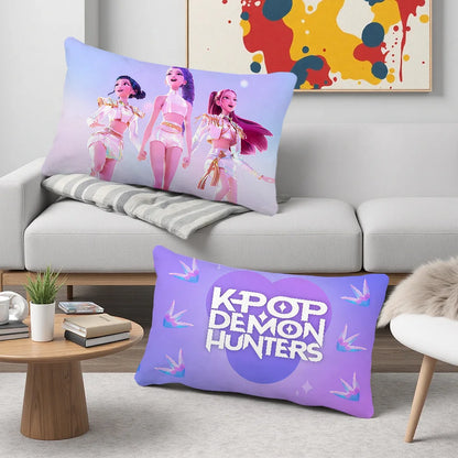Housse de coussin KPop Demon - Taie d'oreiller décorative pour canapé