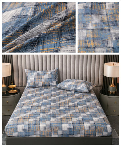 Ensemble de draps King Size 100% Polyester, 3 pièces avec élastique