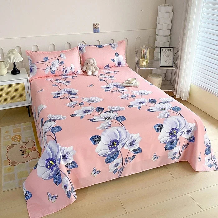 Draps de Lit Fleuri Réactifs pour Lit Double, Simple, Queen, King