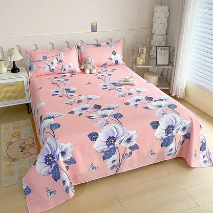 Draps de Lit Fleuri Réactifs pour Lit Double, Simple, Queen, King