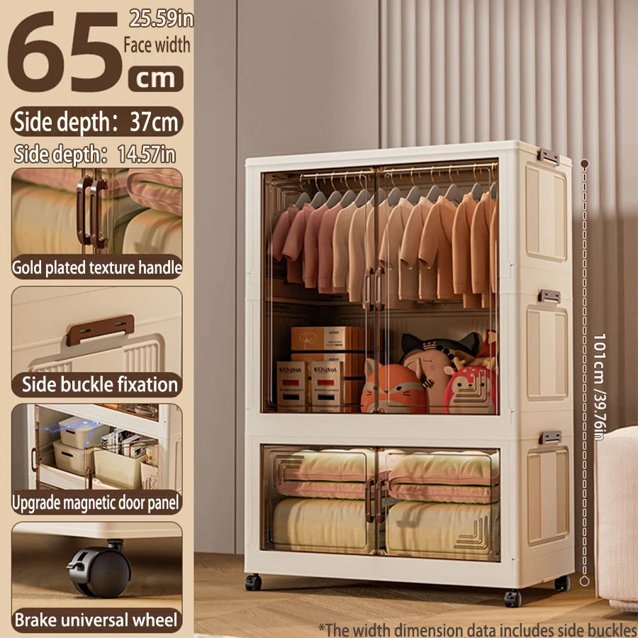 Armoire Pliable Grande Capacité - Organisateur de Vêtements Pratique