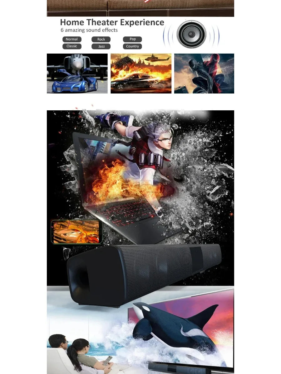 Haut-parleur Bluetooth puissant pour TV, ordinateur et voiture