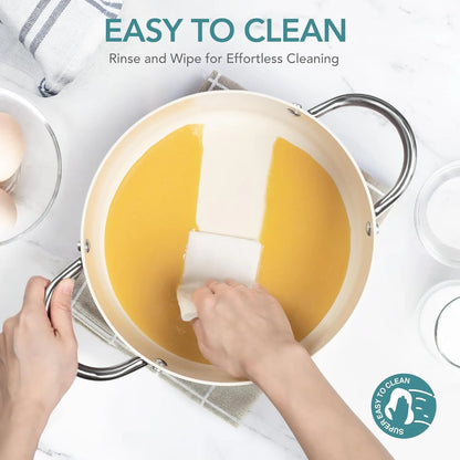 Marmite antiadhésive Michelangelo 6L avec couvercle - Compatible Induction