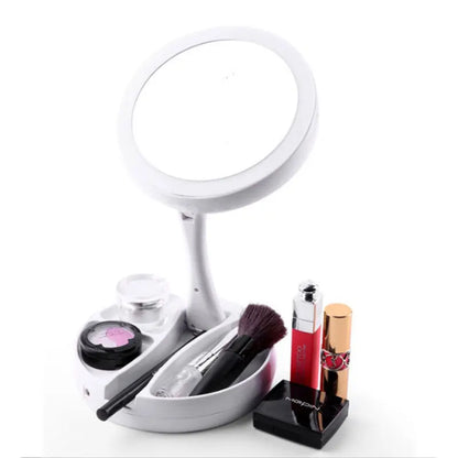 Miroir de vanité LED 1X 10X pliable, idéal pour maquillage