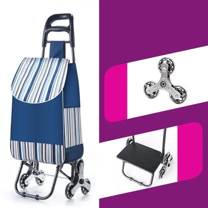 Chariot d'épicerie léger et pliable pour escalier - Idéal voyage