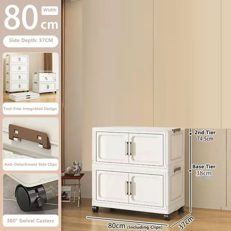 Armoire de rangement pliable pour vêtements de bébé et enfants