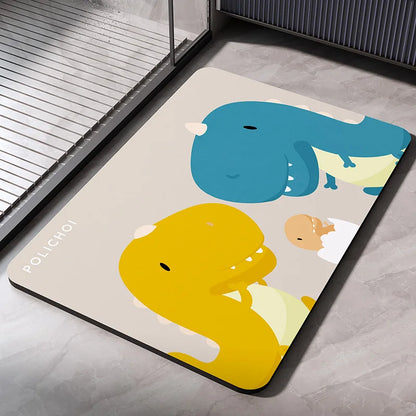 Tapis de Bain en Diatomite Antidérapant - Séchage Rapide & Lavable