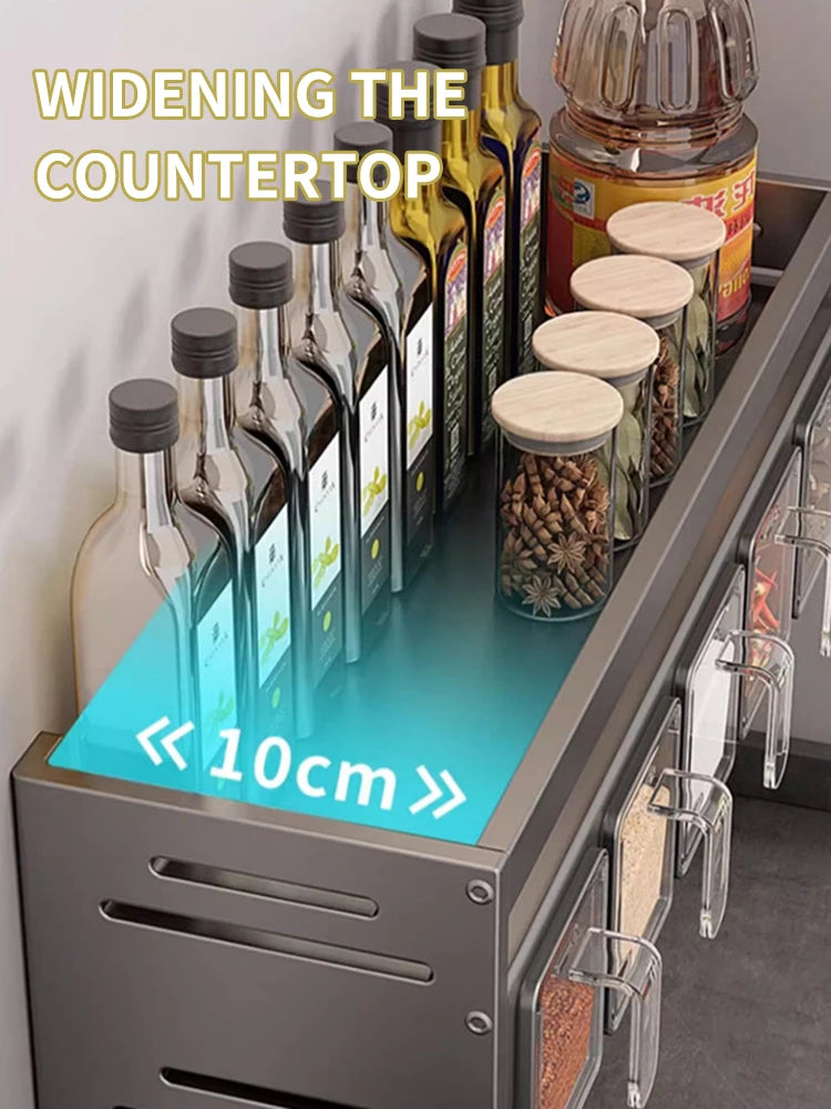 Etagère d'assaisonnement murale sans perçage, pratique et design