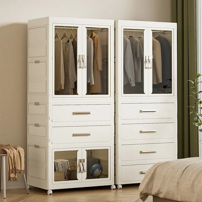 Armoire de rangement pliable multifonction pour vêtements et maison