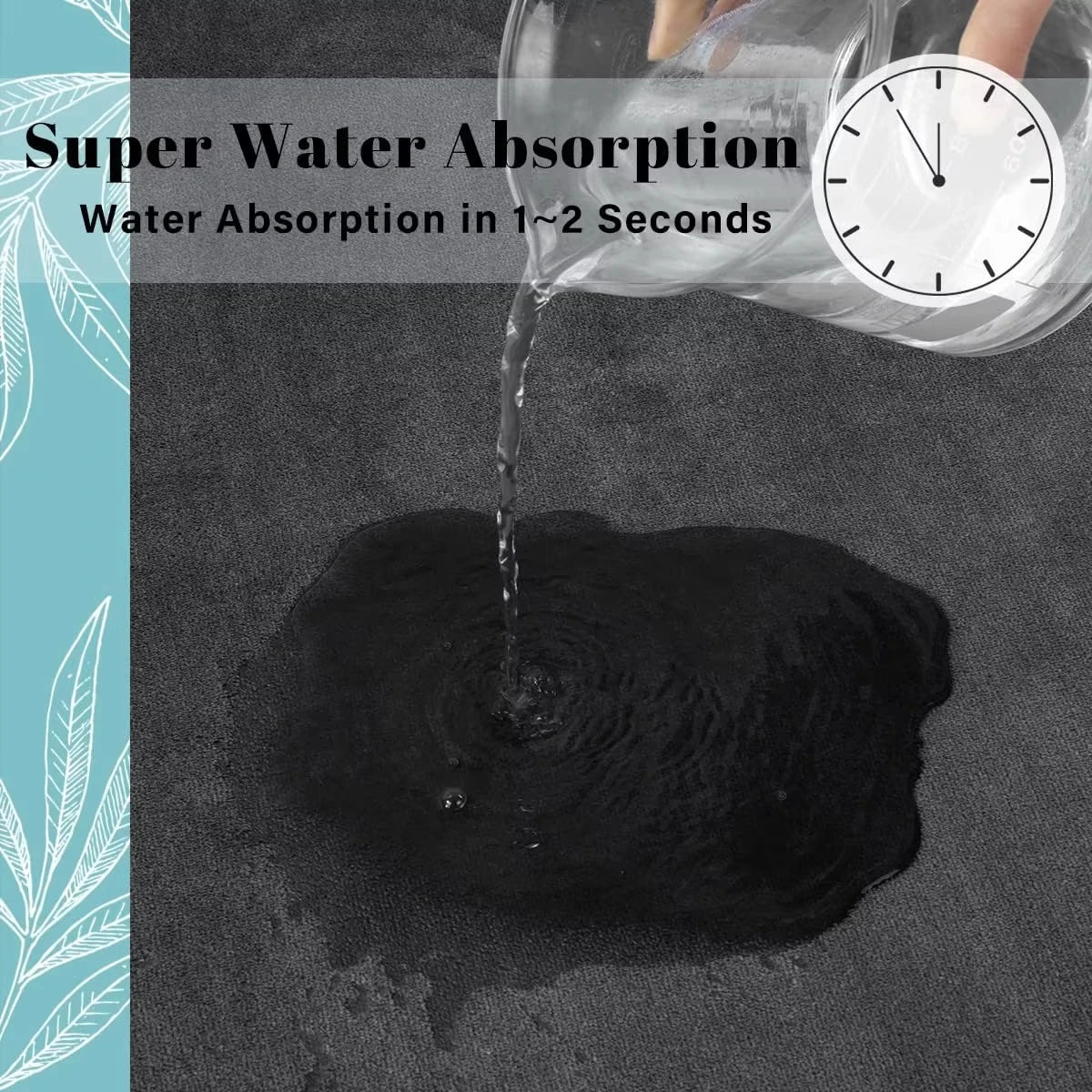 Tapis de bain antidérapant en velours corail - Confort et style