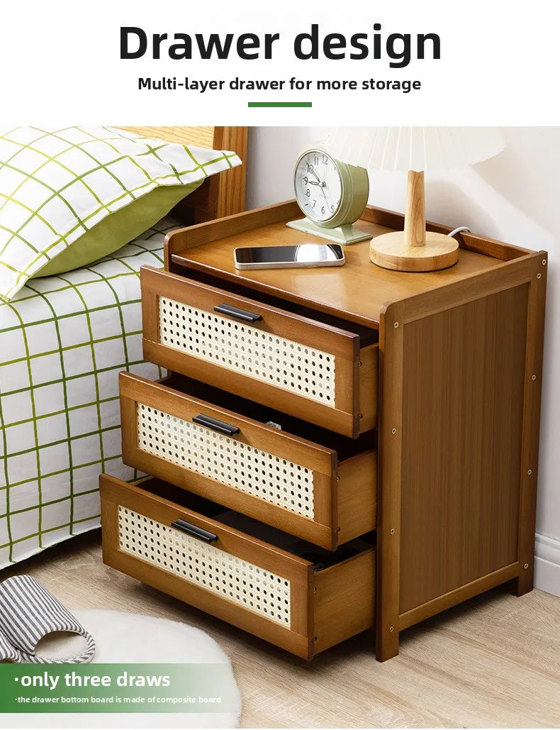 Table de chevet avec tiroir - Armoire de rangement élégante