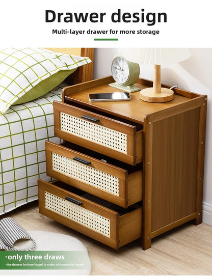 Table de chevet avec tiroir - Armoire de rangement élégante