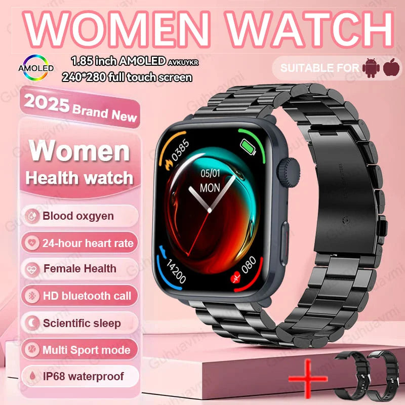Montre Intelligente Xiaomi Femme - Diagnostic AI, HRV, PPG, IP68