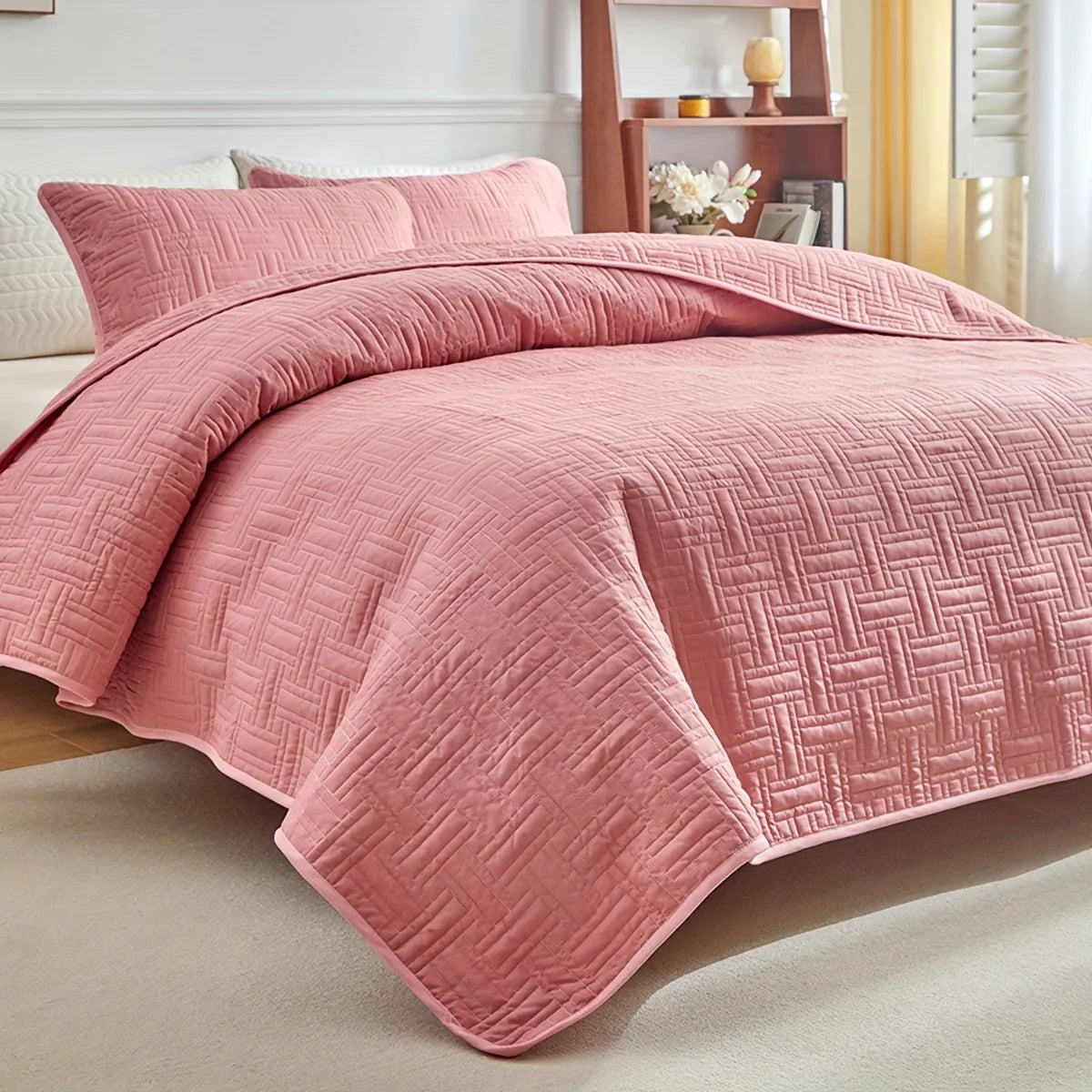 Couverture de lit 3 pièces en polyester doux - Confort toutes saisons