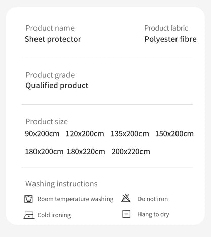 Drap-housse élastique antidérapant pour lits simples à King