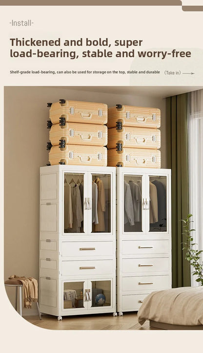 Armoire de rangement pliable multifonction pour vêtements et maison
