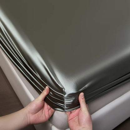 Drap-housse Satin Rayonne Élastique 140x200 160x200 - Literie Chic