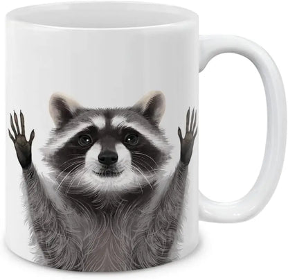 Tasse à café raton laveur - Idée cadeau Noël & hiver