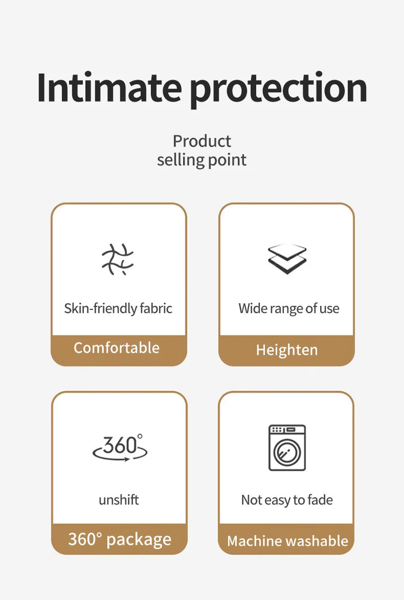 Drap-housse élastique antidérapant pour lits simples à King