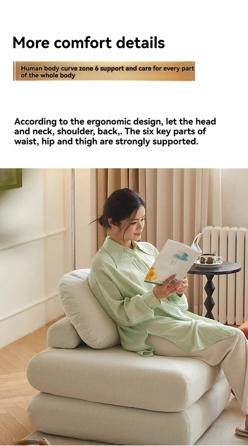 Canapé-lit pliant en tissu pour petit salon - Confort tatami