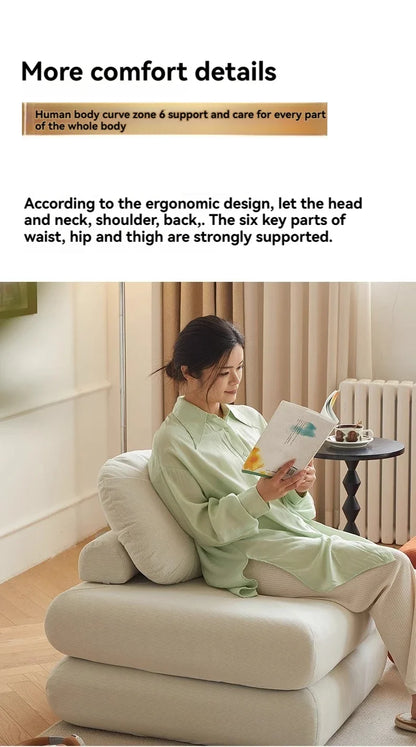 Canapé-lit pliant en tissu pour petit salon - Confort tatami