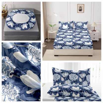 Ensemble de draps King Size 100% Polyester, 3 pièces avec élastique