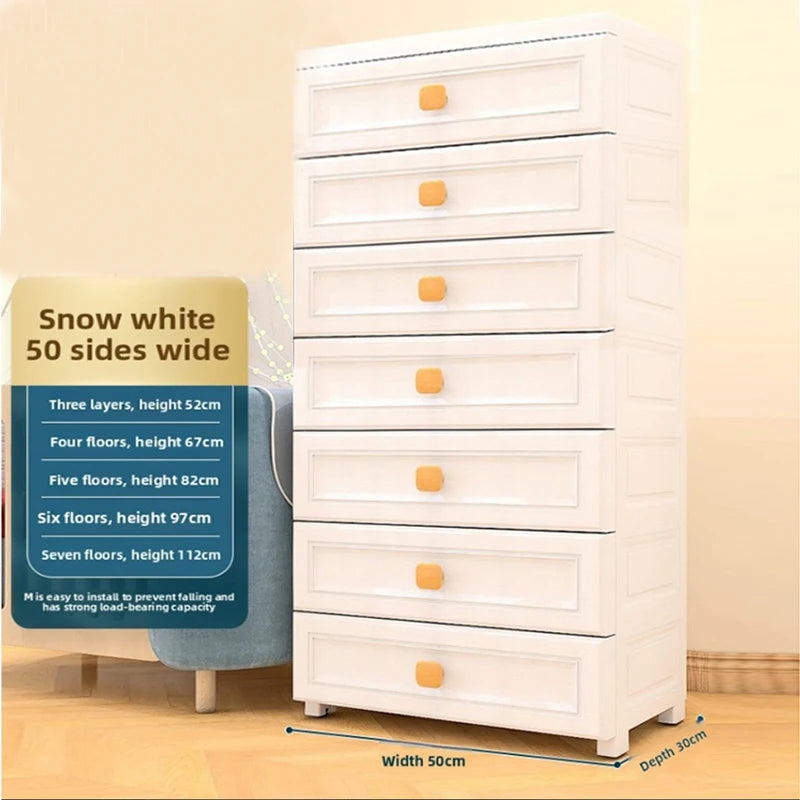 Armoire de rangement blanche à tiroirs - 50 casiers en plastique