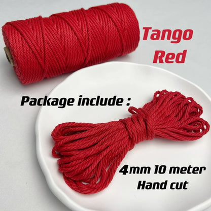 Corde en coton naturel 4mm pour macramé - 10m de créativité DIY