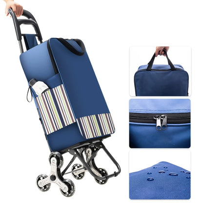 Chariot d'épicerie léger et pliable pour escalier - Idéal voyage